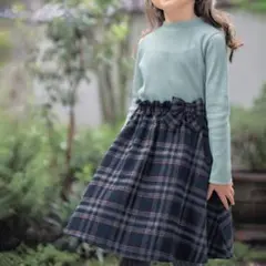 130センチ【ジータ/GITA】ビエラ起毛 ドッキングワンピース