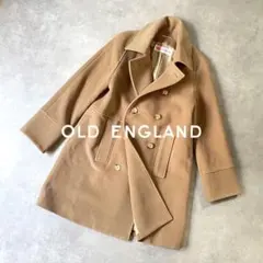 OLD ENGLAND ダブルブレスト カシミア混 ラグランウールコート T3