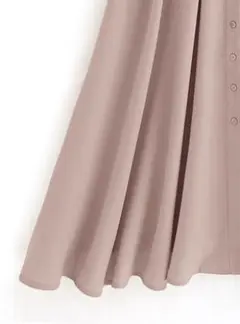 ベルト付きフレンチスリーブシャツワンピース