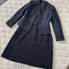 23区、クードシャンス　ワンピースジャケットセットアップ　ネイビー　紺　40 L