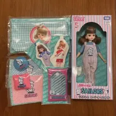 【美品】リカちゃんくじセーラーズ03オーバーオールスタイル　7点セット