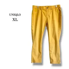 【ユニクロ】ドライ クロップドレギンスパンツ　ストレッチ　イエロー　派手色　XL