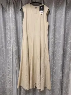 UNIQLO Theory ウルトラストレッチフレアロングワンピース L