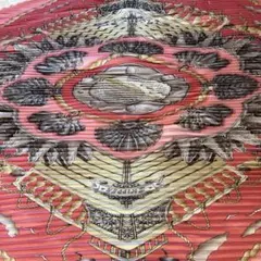 美品 エルメス プリーツスカーフ SILK シルク100% ピンク 船