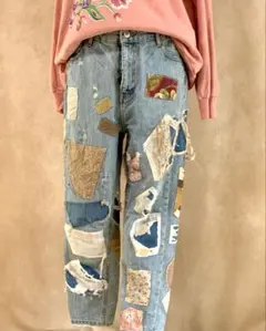 【美品】パッチワークダーメジデニム