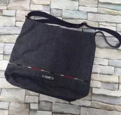 バーバリーブルーレーベル ショルダーバッグ 黒 ブラック ホースロゴ刺繍 バーバリーブルーレーベル ショルダーバッグ 黒 ブラック