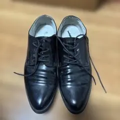 黒 レザー ドレスシューズ レースアップ ジーナシス