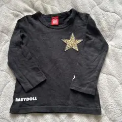 BABYDOLL ベビードール　ブラック Tシャツ　100 ロンT