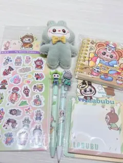 labubu ラブブ文房具 らぶぶ雑貨　ラブブプレゼント　子供ギフト　6点セット