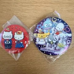 サンリオ 缶バッジ 2個セット ハローキティ キャラクターズのサムネイル