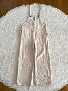 .works 前ZIPデッキサロペット オールシーズン ゆったり コットン M