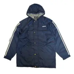 80～90s adidas 万国旗タグ フード付き コーチジャケット 紺 Sのサムネイル