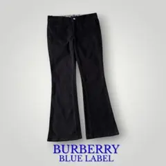 正規品 BURBERRY BLUELABEL ブラックデニム フレア バーバリー