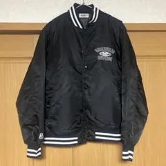 HAIGHT スタジャン M 黒 刺繍ロゴ ナイロン 中綿 美品