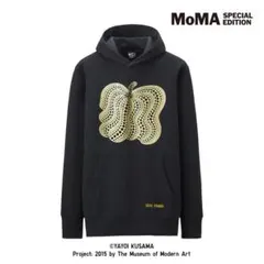 UNIQLO×草間彌生 ユニクロ MoMA パーカー ブラック カボチャ S