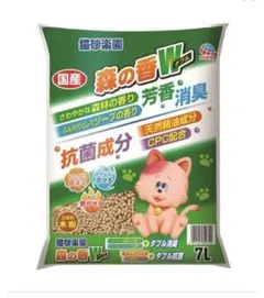 猫砂楽園 森の香W 7L 芳香消臭 抗菌成分配合のサムネイル