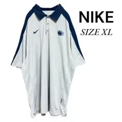NIKE ナイキ Dri-FIT ポロシャツ 吸汗速乾 XL グレー/ネイビー