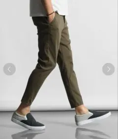 【定価12,100円】麻混「ガムストレッチ」製品染め スキニーチノパンツ M