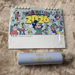 ディズニー　2026 卓上カレンダー／メモカレンダー　2点セット
