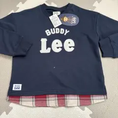 新品❗️120 刺繍ロゴ　Lee 長袖トレーナー BUDDY Lee ネイビー
