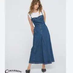 シマロン　VIS別注　デニムワンピース　ジャンパースカート　フリーサイズ