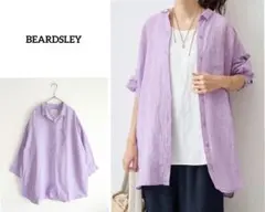 BEARDSLEY　ビアズリー　リネン　コットン　ルーズシャツ　美色　ラベンダーのサムネイル