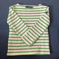 SAINT JAMES 長袖カットソー 6歳 ホワイト/グリーン