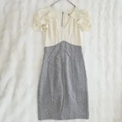 REBECCA TAYLOR ワンピース フリル シルク リネン 切替