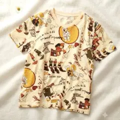 カステルバジャック 総柄プリント Tシャツ クマキャラ 可愛い ゴルフウェア/Lのサムネイル