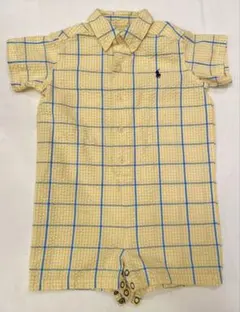 ラルフローレン　チェック柄半袖ロンパース　キッズ