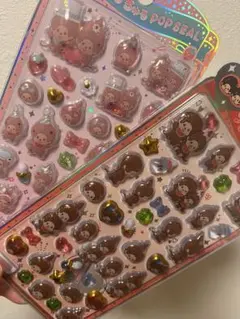 値下げ中！新品【正規品】モンチッチ うるちゅるポップシール 2点セット