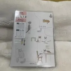 ＊2026年 猫のイラスト A6 スケジュール帳　こいずみさよさんイラスト＊