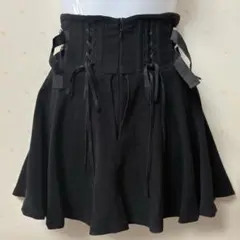 snidel レースアップ 美脚スカート 黒