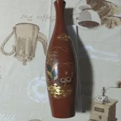 山口県の大内塗一輪挿し花瓶・本漆塗り・本金箔 (送料込み)