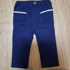 ビケットクラブ・ネイビー ドット柄 パンツ レース付き