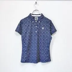 【極美品】FJ Foot Joy フットジョイ 総柄 半袖ポロシャツ M