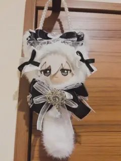 ぬい服 ちびぐるみ10cm 可愛いレースリボンお姫様猫 着せ替え服
