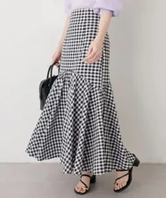 every very niceclaup マーメイドスカート ギンガムチェックのサムネイル