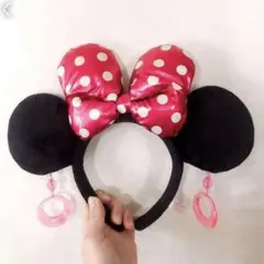 ミニー イヤリング ピアス カチューシャ ピンク レトロ 希少 ディズニー