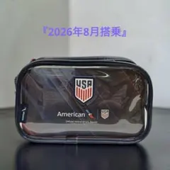限定未使用】アメリカン航空U.S.サッカーコラボ アメニティポーチ2026W