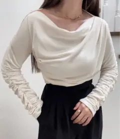 junoah ドレープデザインカットソー M