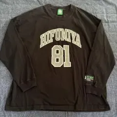 一二三屋　ブラック長袖カットソー L