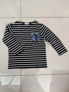 GREEN TOMATO ストライプ 長袖カットソー 130cm