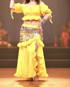 美品ベリーダンス チョリ　ジプシー　黄色　イエロー