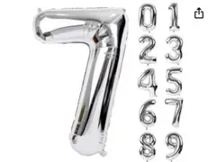 ✨残り一点✨ Lausatek バルーン アルミ風船 シルバー 数字7 ナンバー