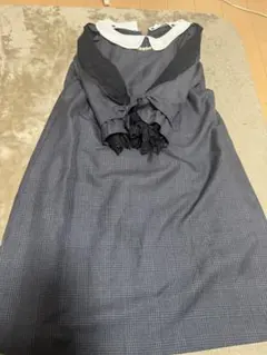 グレー系 チェック柄 ワンピース Mサイズ