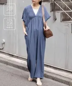 モノマート AIRY DAYシリーズ オールインワン サロペット ダークネイビー