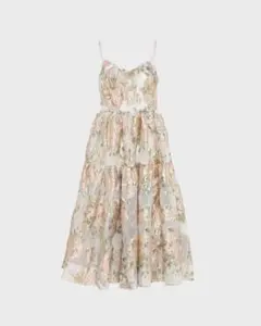 poppy PINK GOLD JACQUARD CAMI DRESS
