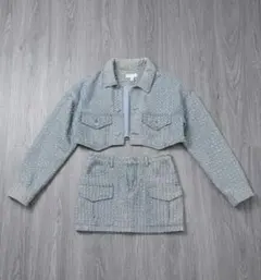 H&M デニム スカートセットアップ ラメ