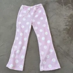 美品⭐︎ふわふわ フリースパンツ レディース　水玉ルームパンツ　ピンク